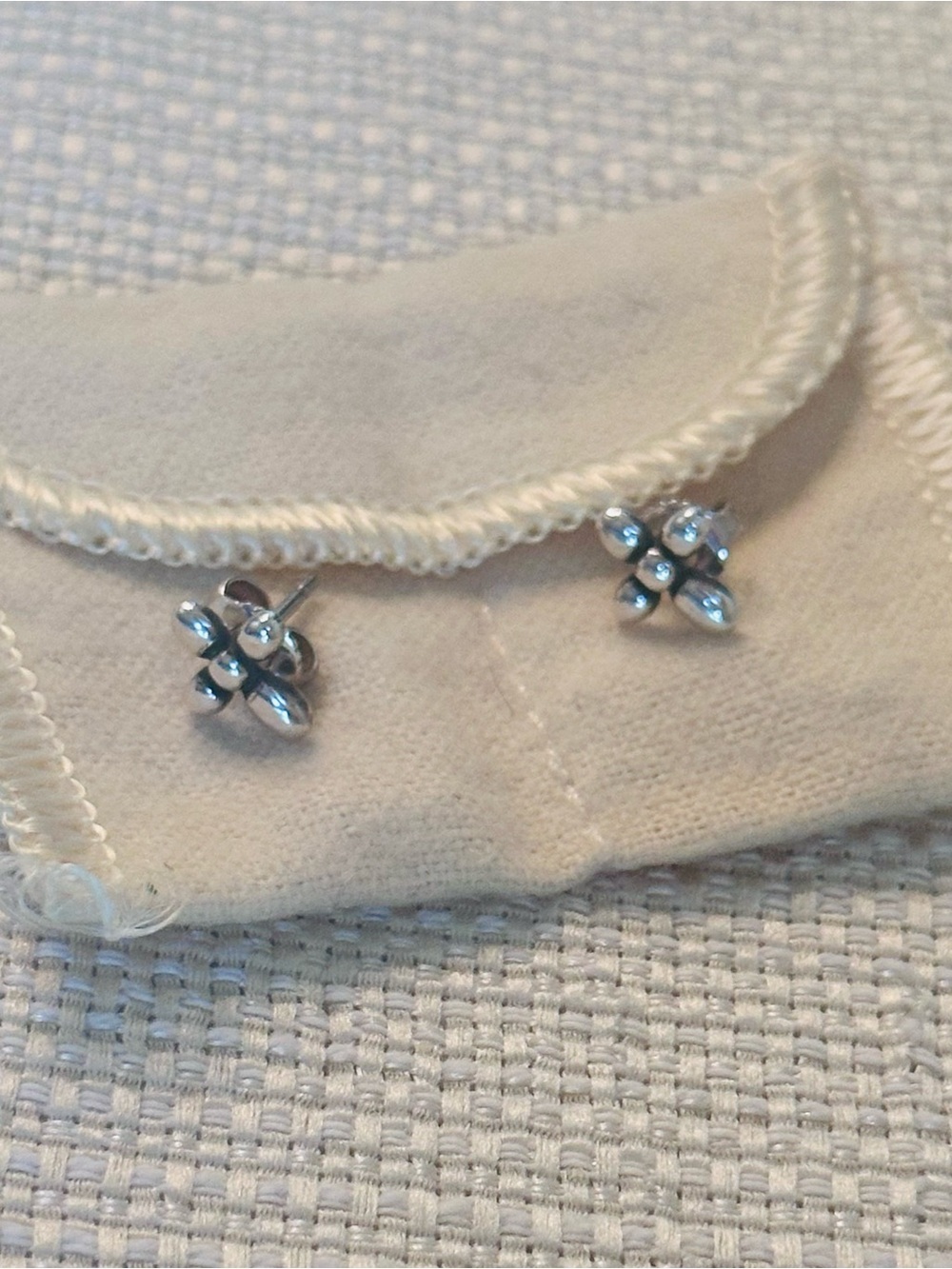 James Avery Silver Cross Stud Earrings
